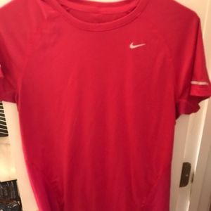 Dry fit Nike pink shirt with grey reflectorS